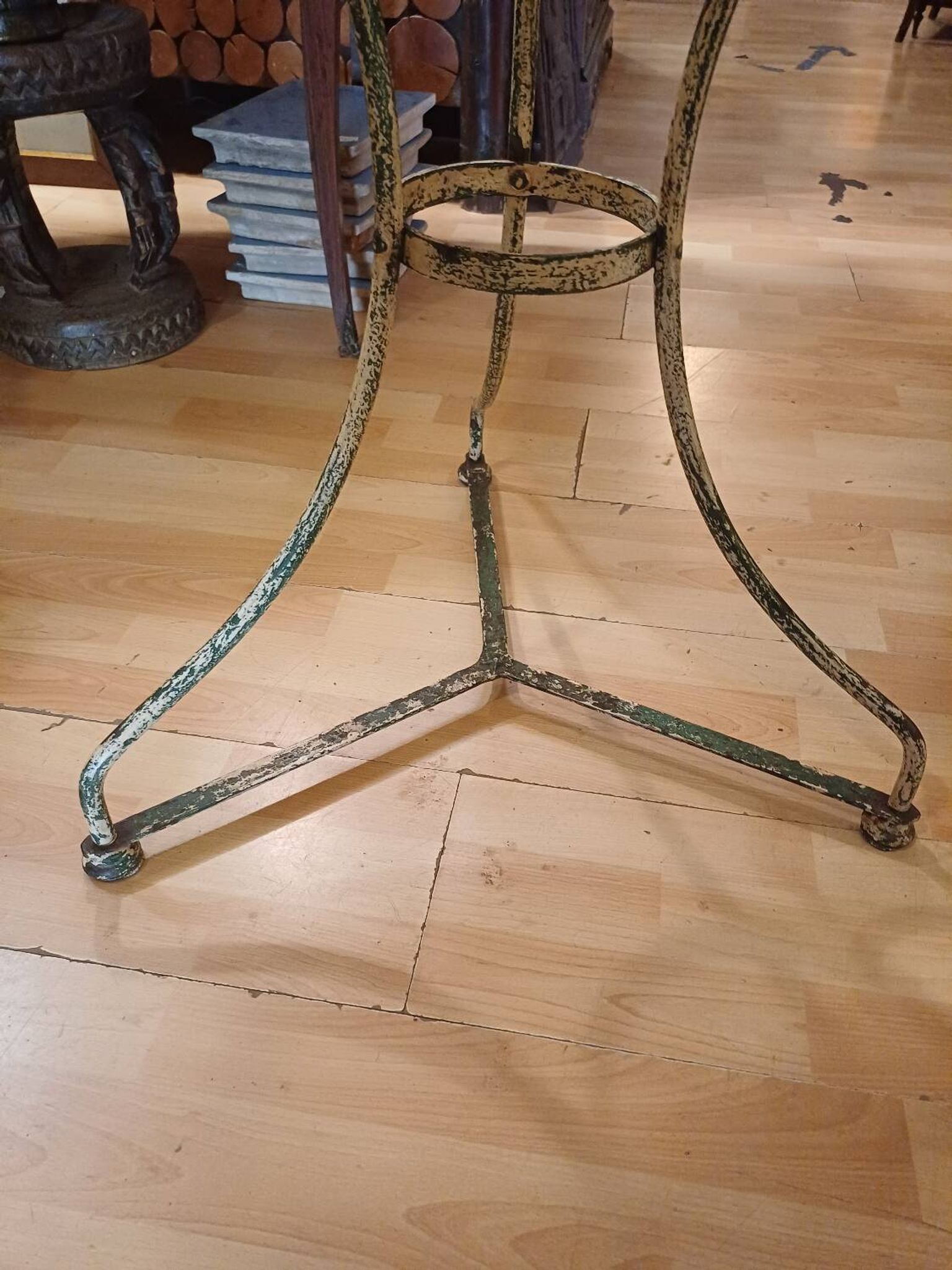 Large bistro pedestal table, 70 cm in diameter, circa 1900.