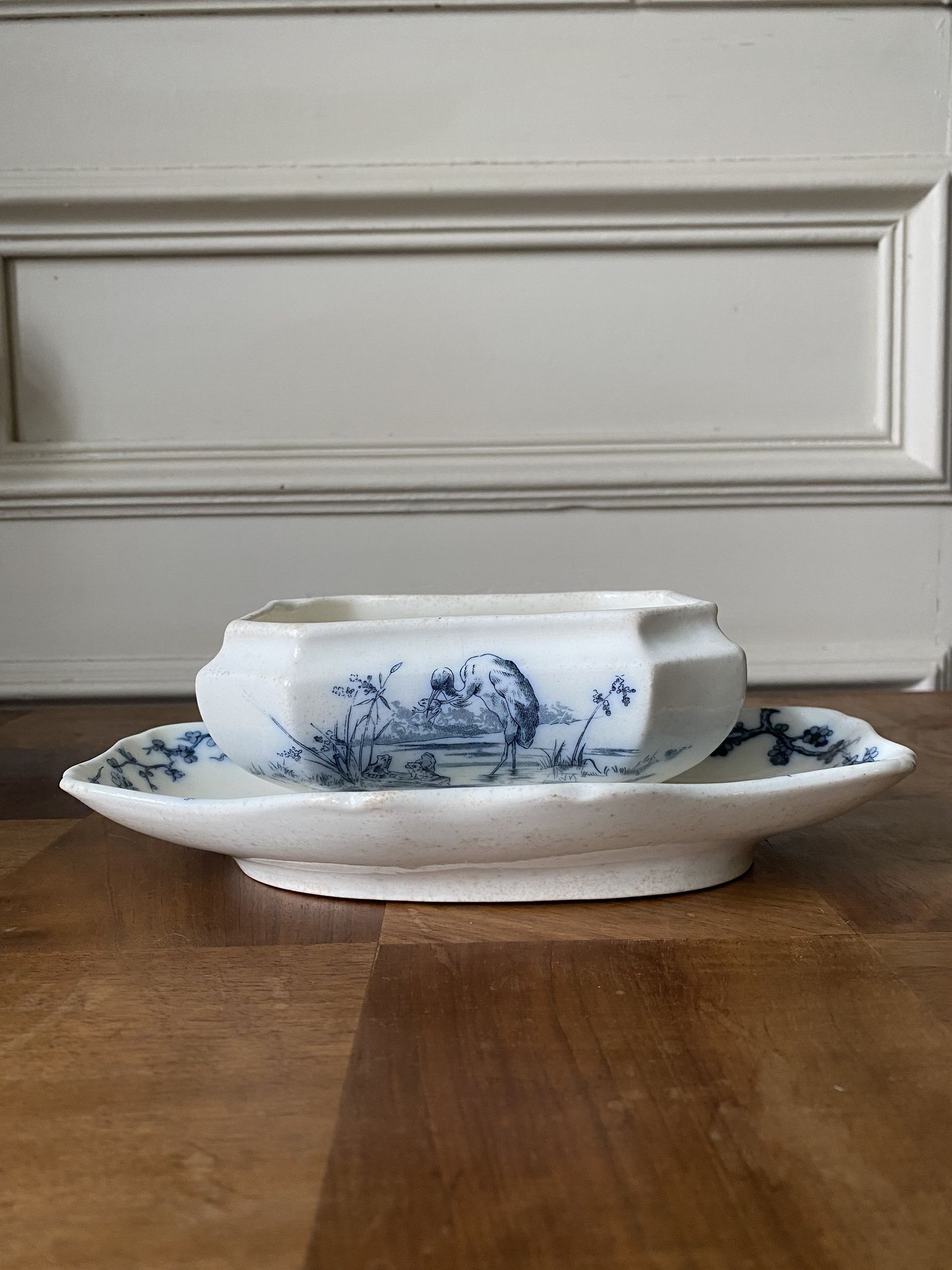 Old English earthenware sauce boat