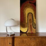 Space Age Wall Tapestry | Italian Mid-Century Fabric Art 1970s