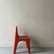Kids chair plastic - orange children's chair, 1970s design