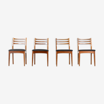 Ensemble de 4 chaises en teck 'meredew' du milieu du siècle