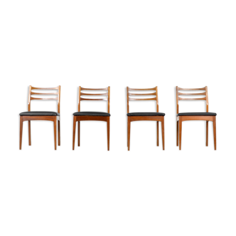 Set of 4 midcentury 'meredew' teak chairs