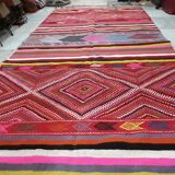 Multi-coloured kilim carpet - 250x130cm
