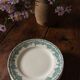 Lot 8 flat plates Terre de Fert vert Fleurs Argenton Saint Amand