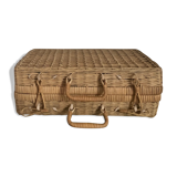 Vintage wicker suitcase