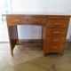 Vintage modernist desk - 5 drawers - shelf - 1950s - closure mechanism
