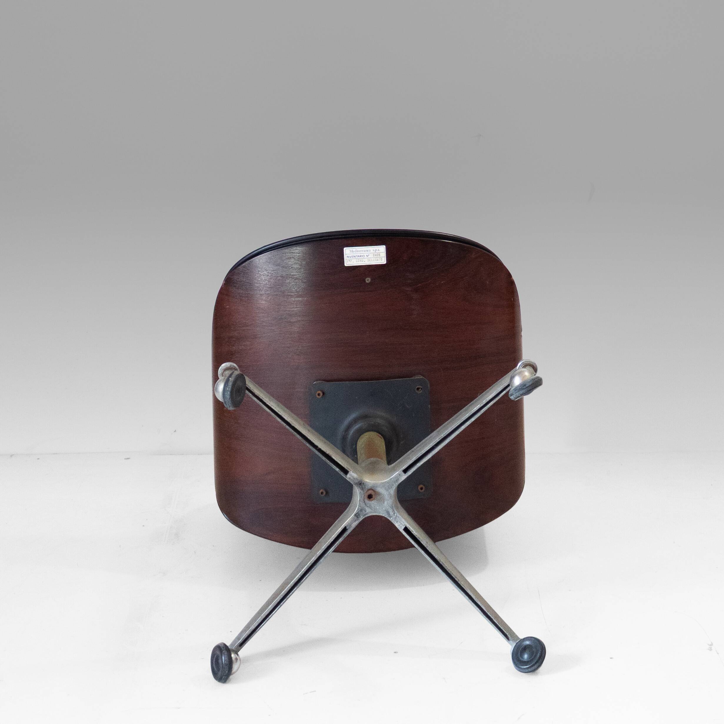 First Edition "Parioli"  Leather Office Chair by Ennio Fazioli for MIM Roma