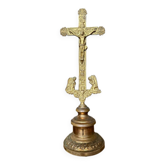 Old brass crucifix