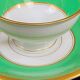 Complete set of 12 Art Deco fine porcelain cups and saucers Ros.