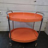 Orange rolling trolley from the 70s