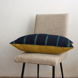 Housse de coussin indigo ethnique Asoke africain