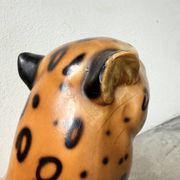 XL Italian ceramic leopard sculpture statue 1970