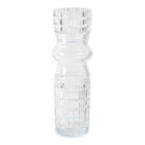 Tall and Solid Clear Crystal Glass Vase / Florence / Italy / 1960s