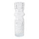 Tall and Solid Clear Crystal Glass Vase / Florence / Italy / 1960s