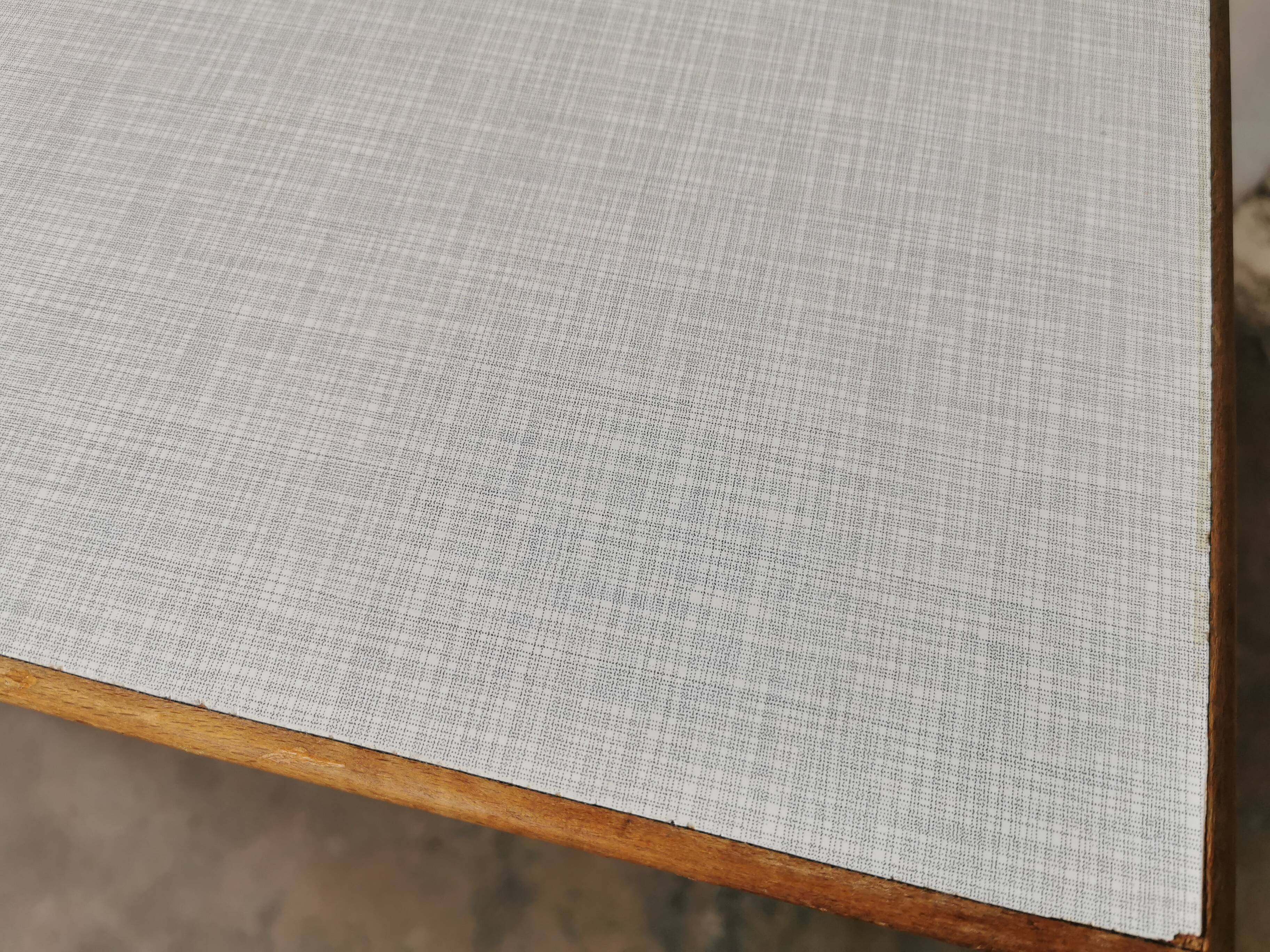 Square dining table, wood and formica, 1960s