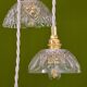 Vintage triple suspension lampshade in cut glass - tableware collection
