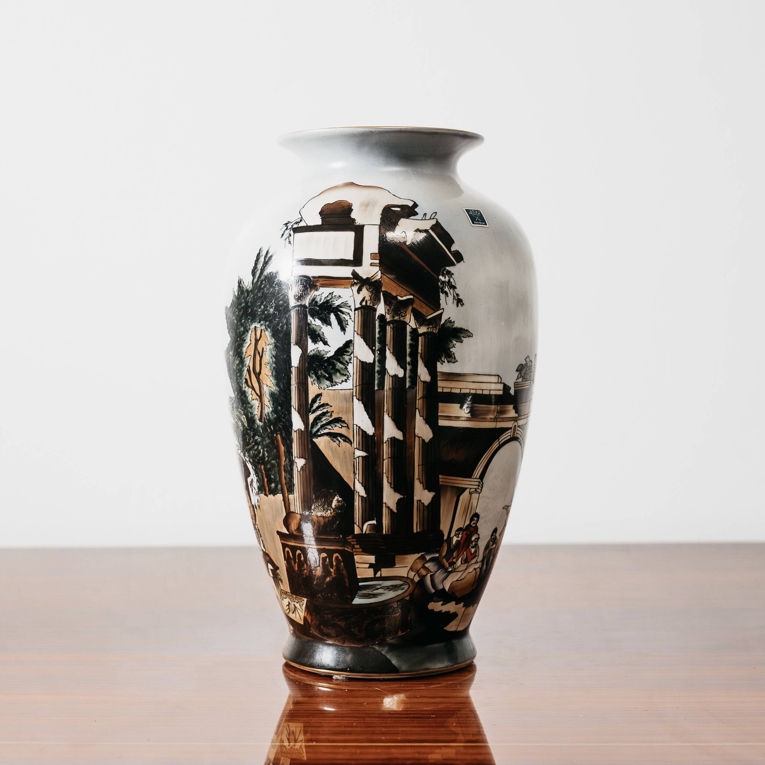 Vaso Ceramica Decoro Vecchia Faenza Rarissimo Anni ‘60 Design Art