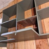 Wall shelf with lockers