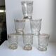 Set of 6 engraved cups and golden spirals 50-60s