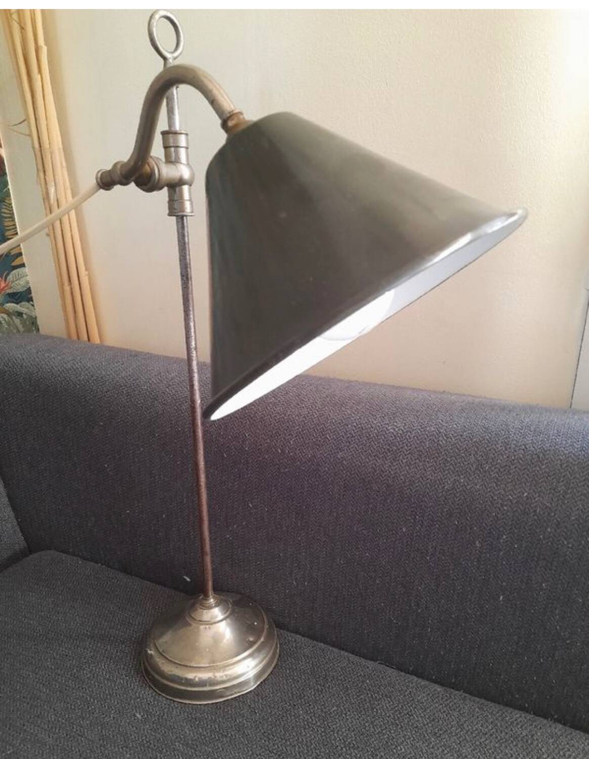 Lampe col de cygne tôle 1930/1950