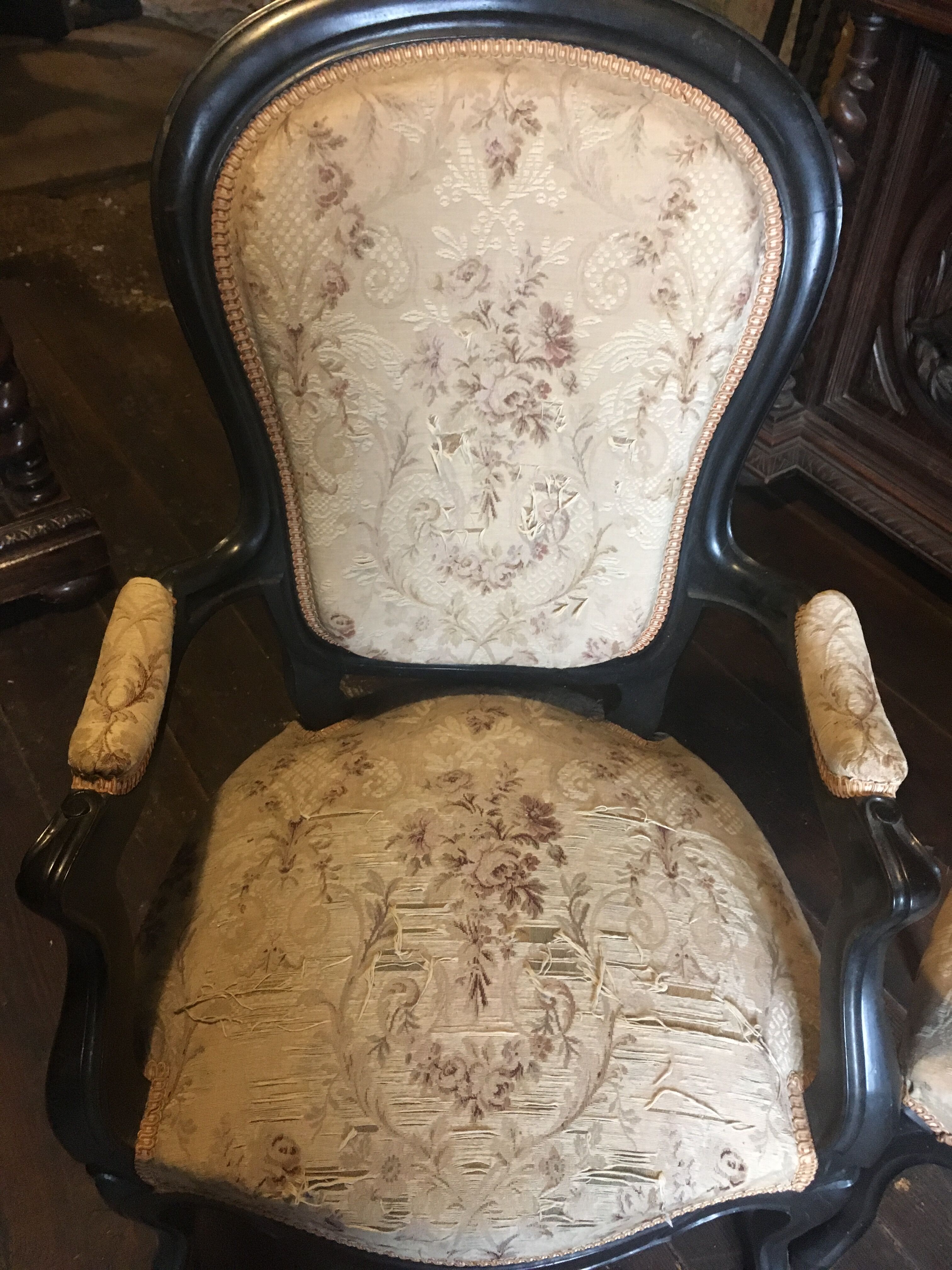 Bench and chairs style Napoleon III