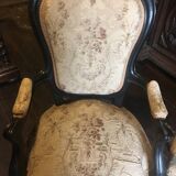 Bench and chairs style Napoleon III