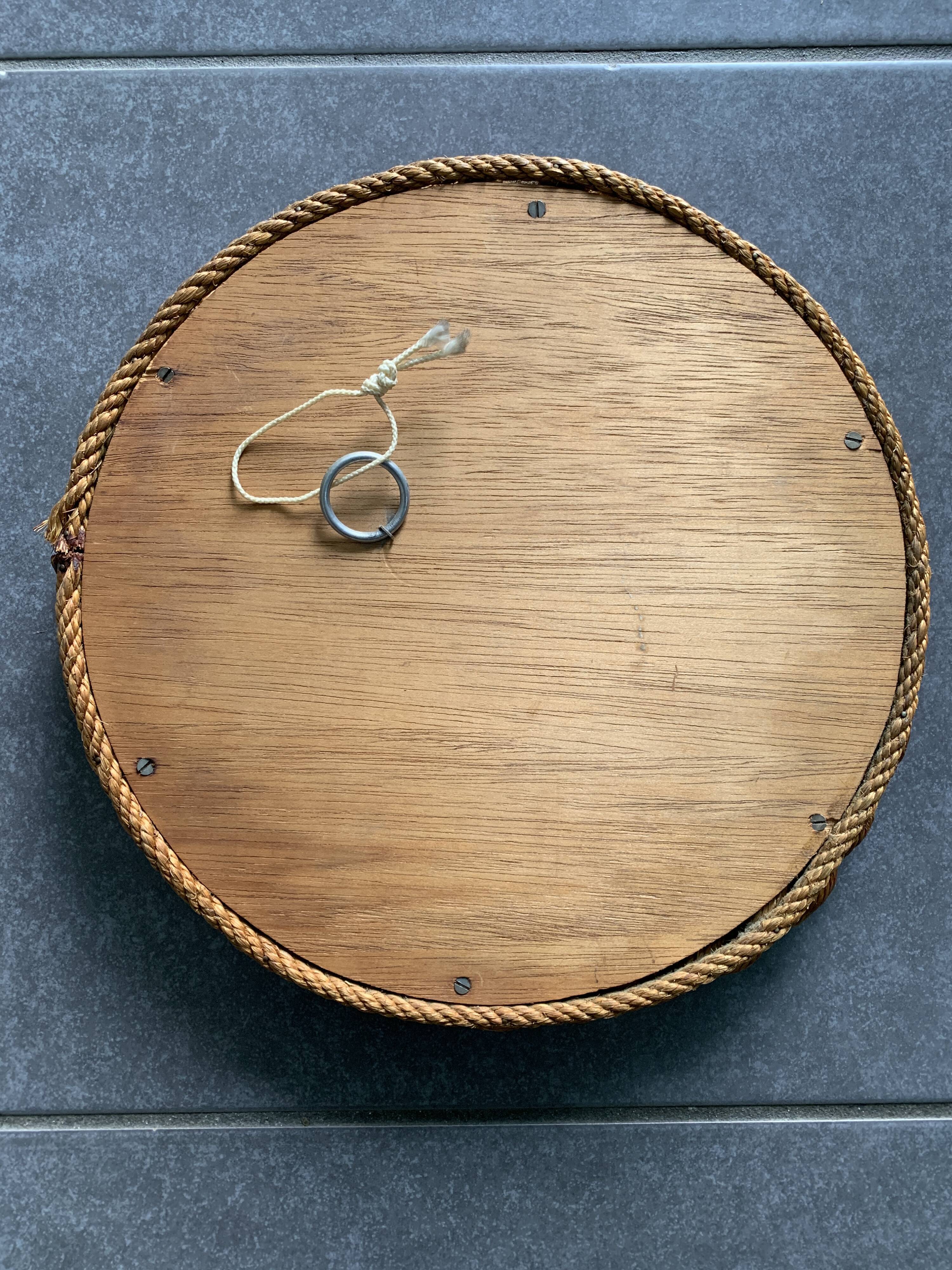 Design mirror in braided rope, 1960