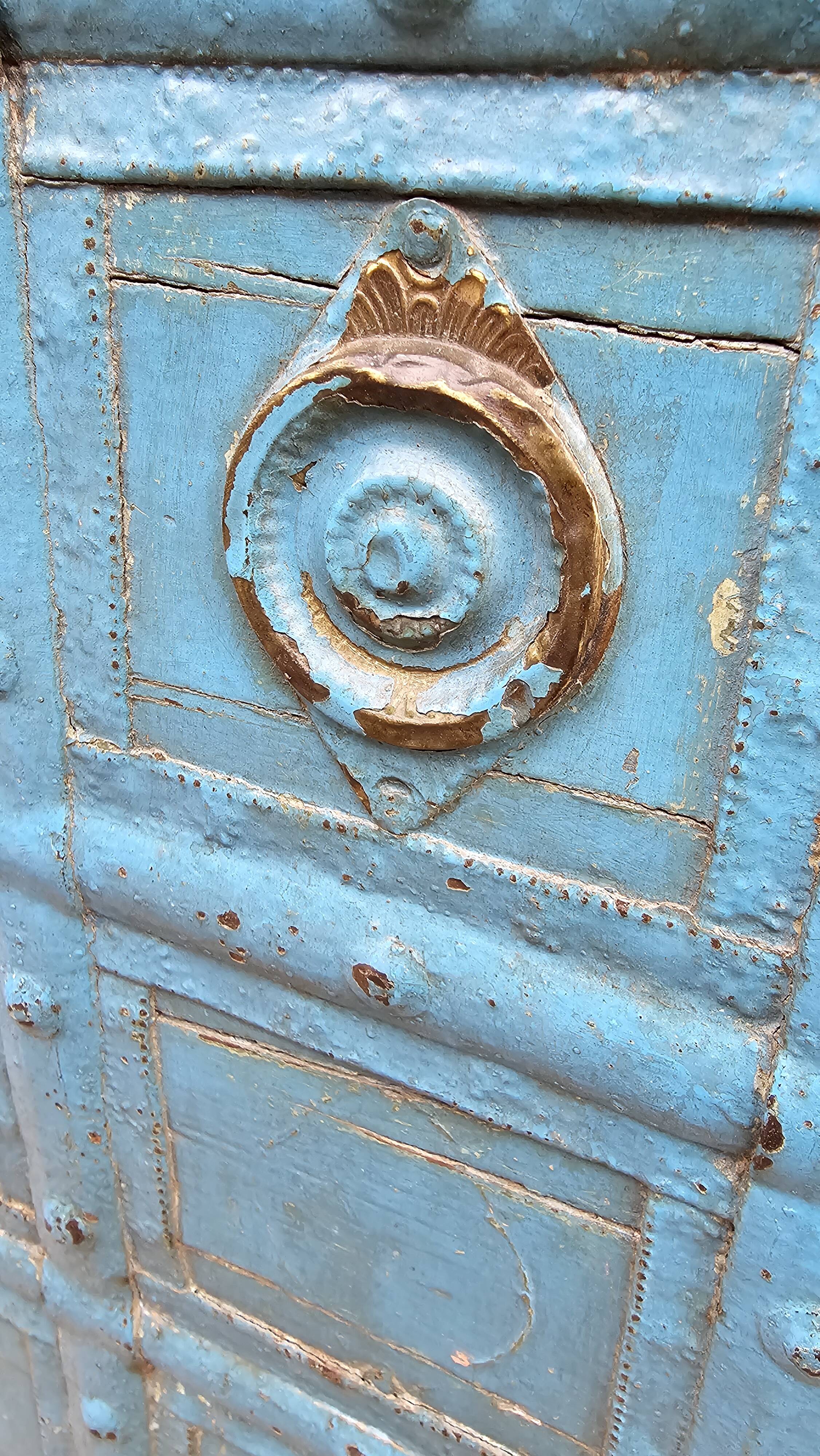 Antique Burmese teak dowry chest