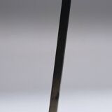 Pair of modernist brushed steel andirons, 1970s