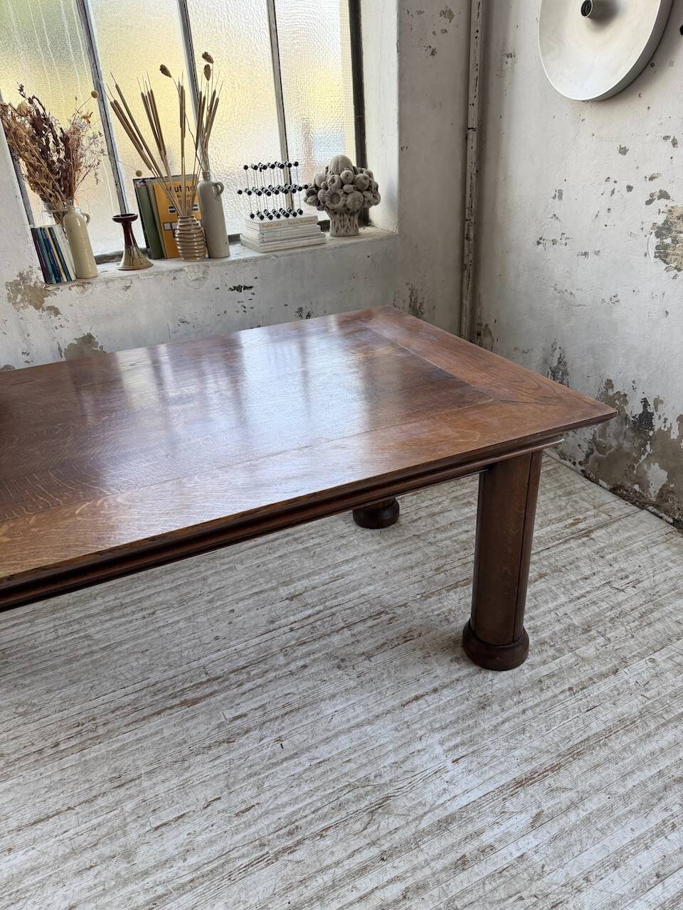 Dudouyt oak dining table 1940