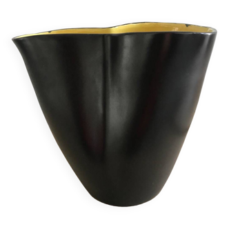 Grand vase Revernay noir et jaune