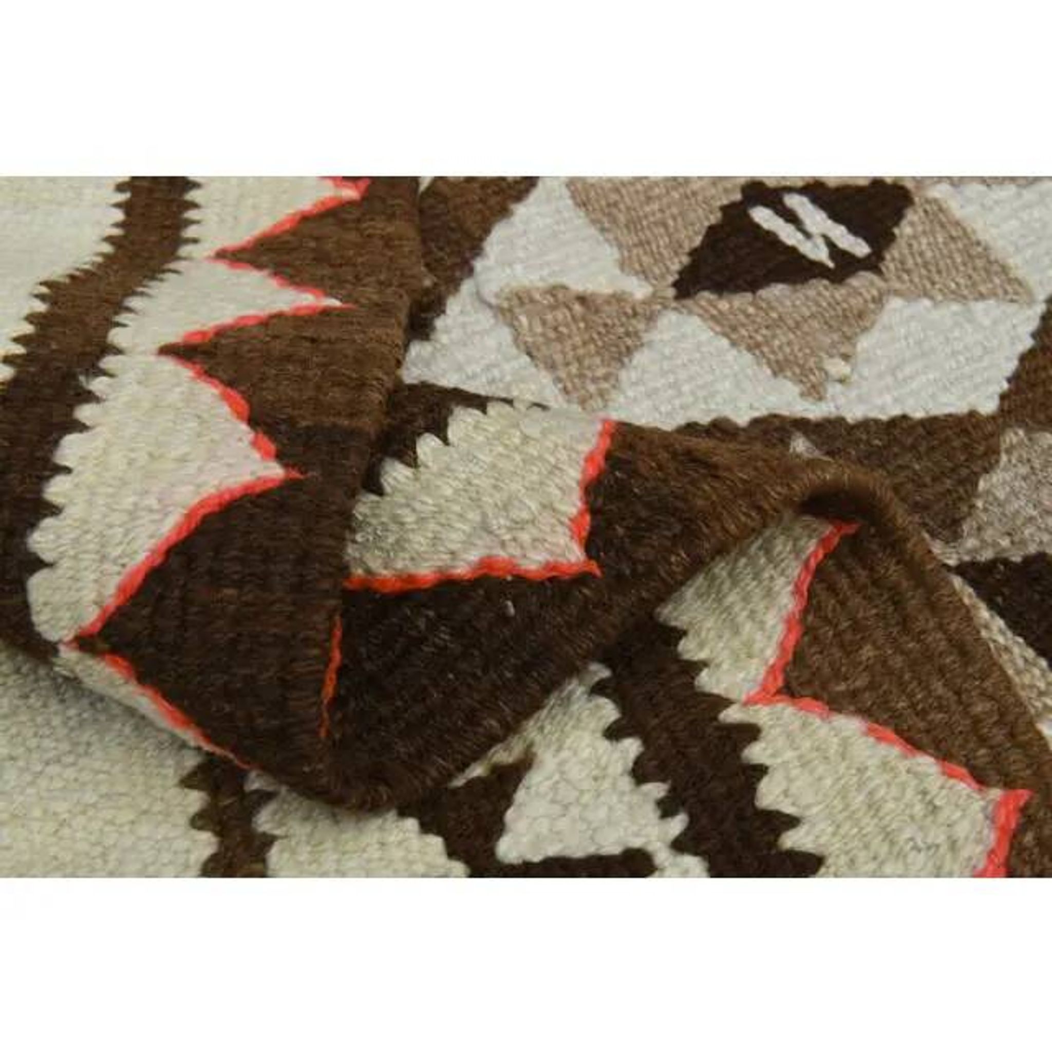 1970s Vintage Turkish Hand-Knotted Wool Cotton Beige Runner Rug 92x355