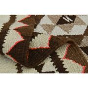 1970s Vintage Turkish Hand-Knotted Wool Cotton Beige Runner Rug 92x355