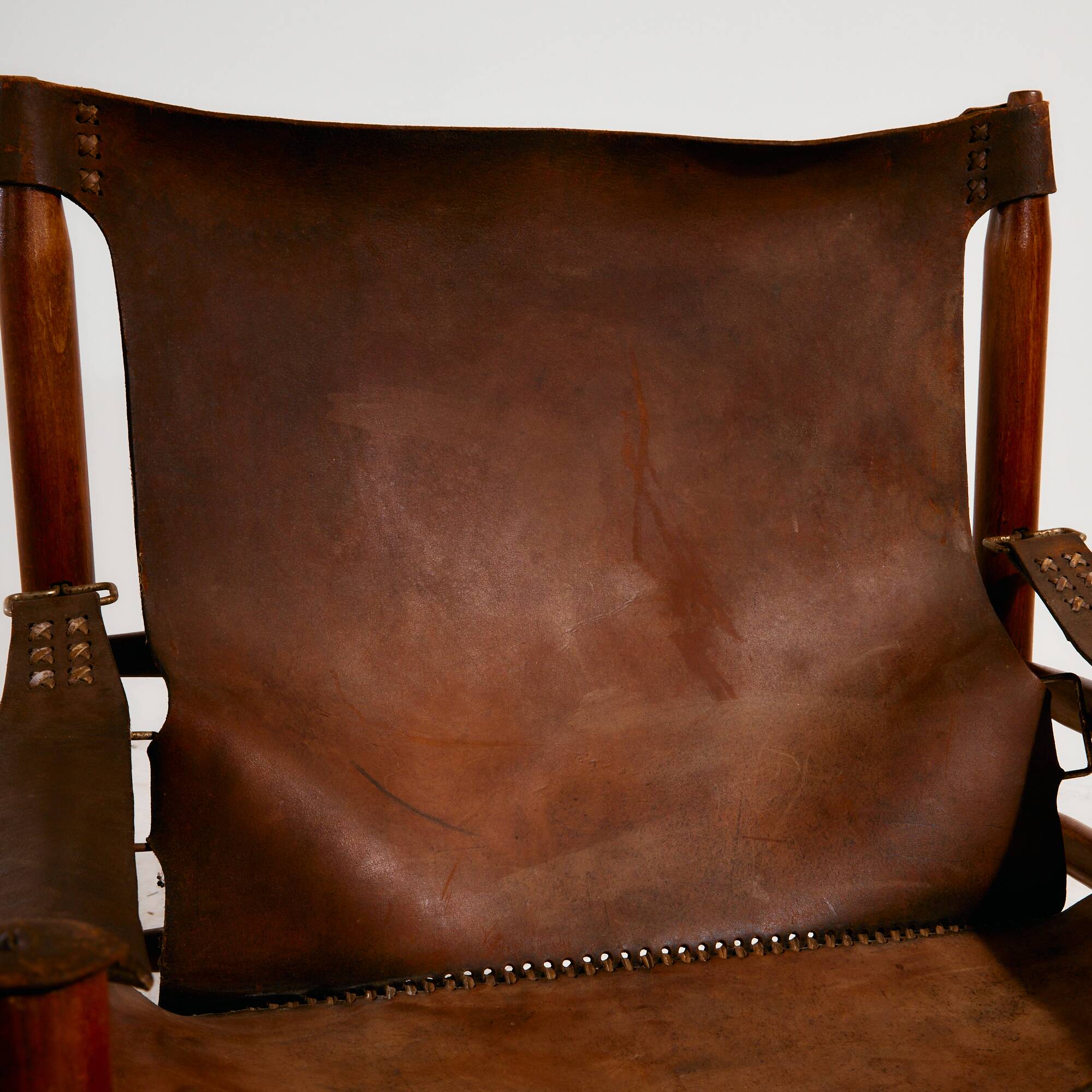 Hungarian calf leather lounge chair