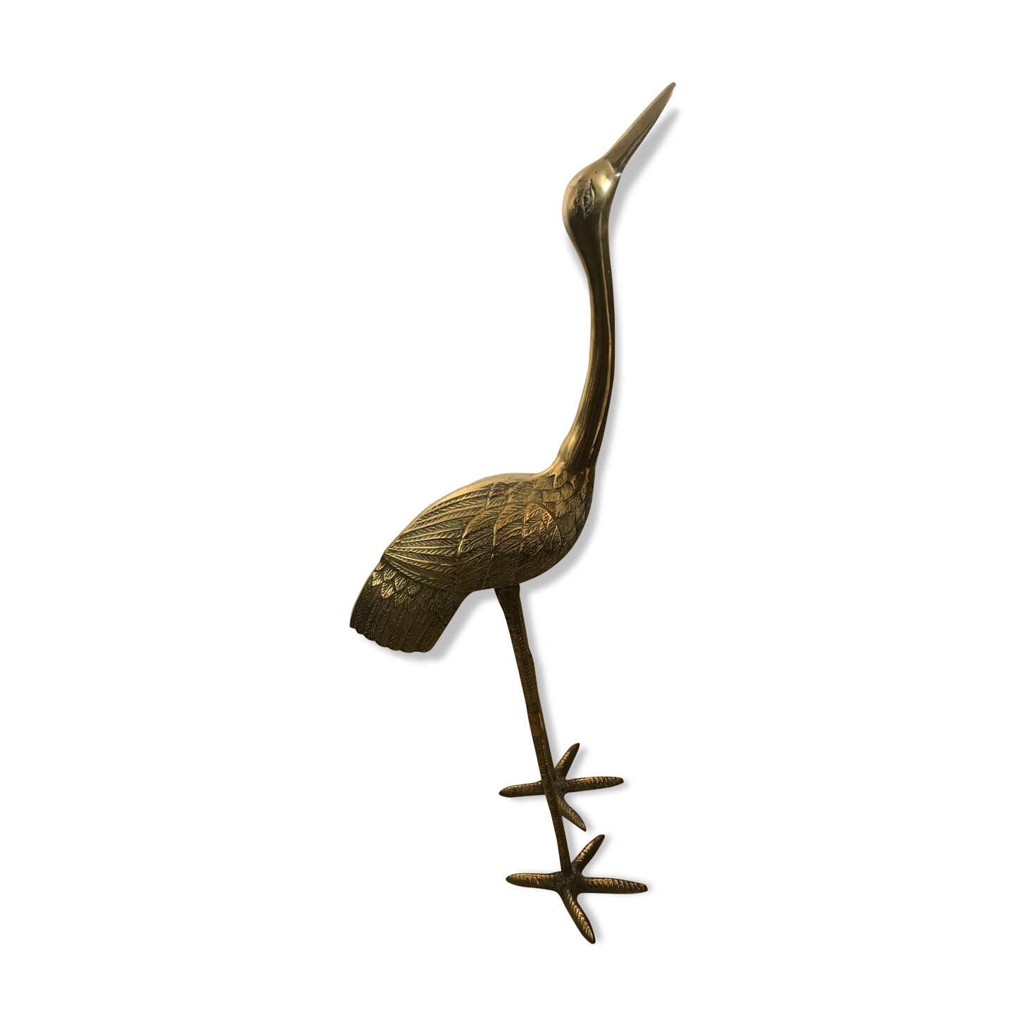 Brass Heron 82 cm