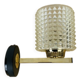 50s brass wall light, chiseled