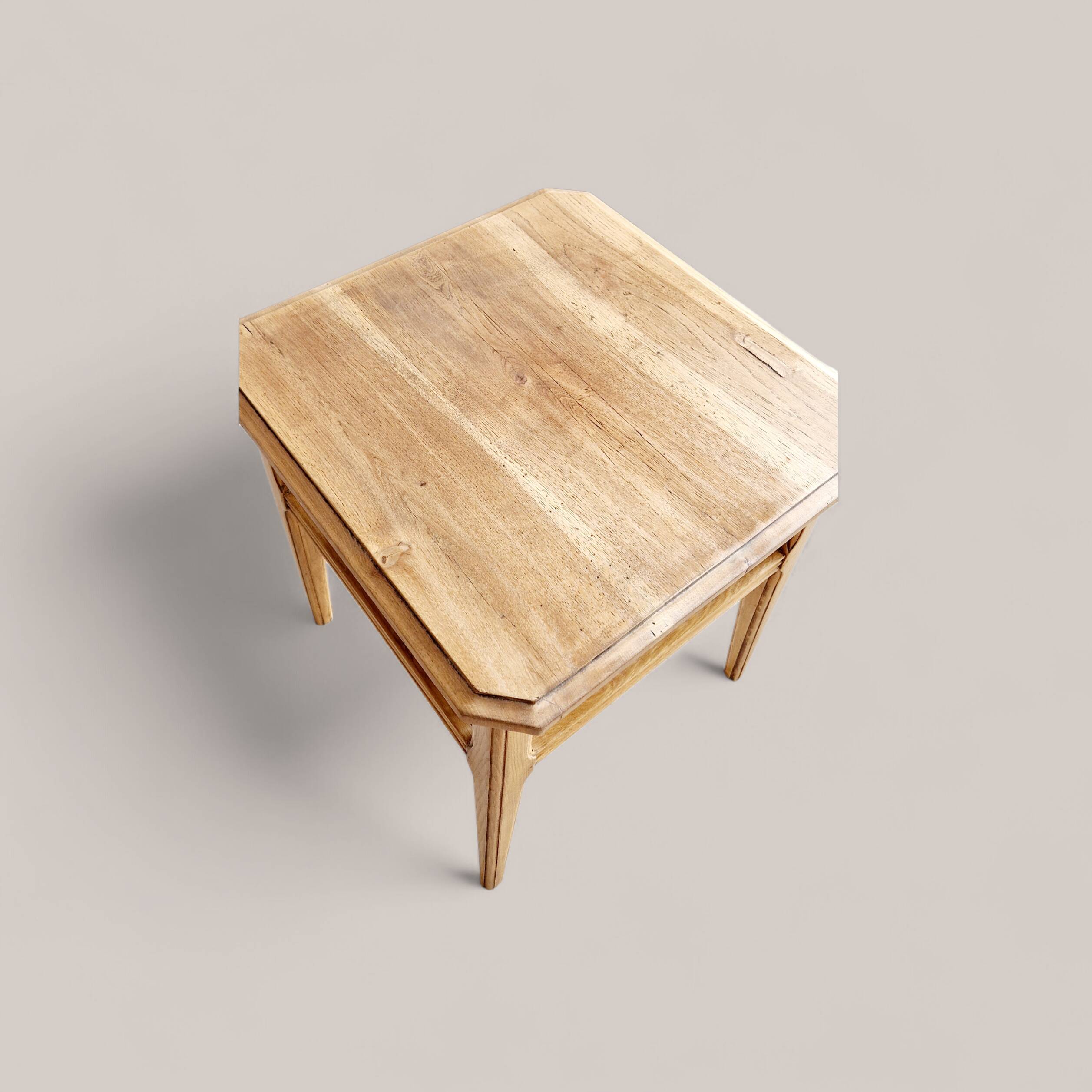 Table d'appoint, bout de canapé en chêne massif, 1940