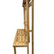 Vintage portemanteau XL en bois avec banc