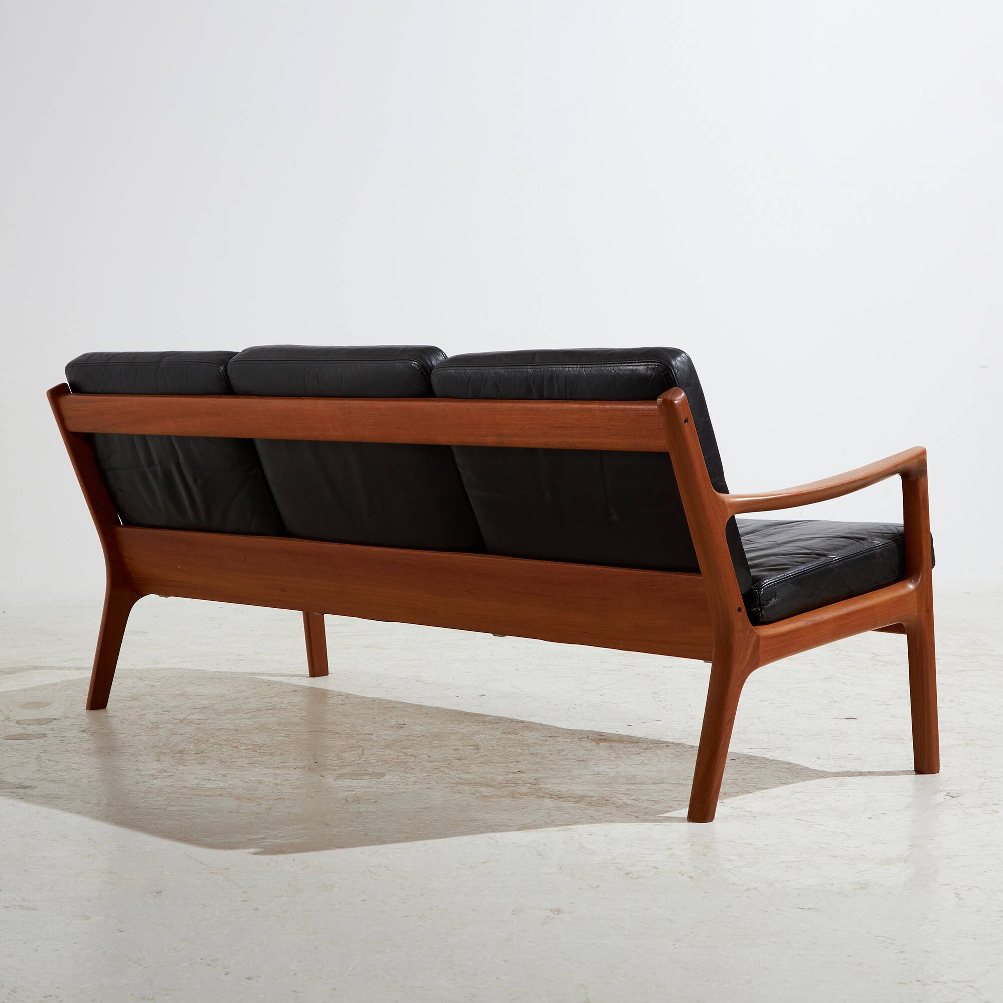 Senator Leather Sofa Set by Ole Wanscher for France & Søn, 1960s, Set of 3 (MK10221)