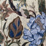 Baroque lamp in metal, wood and fabric