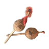 Pair of vintage wooden maracas