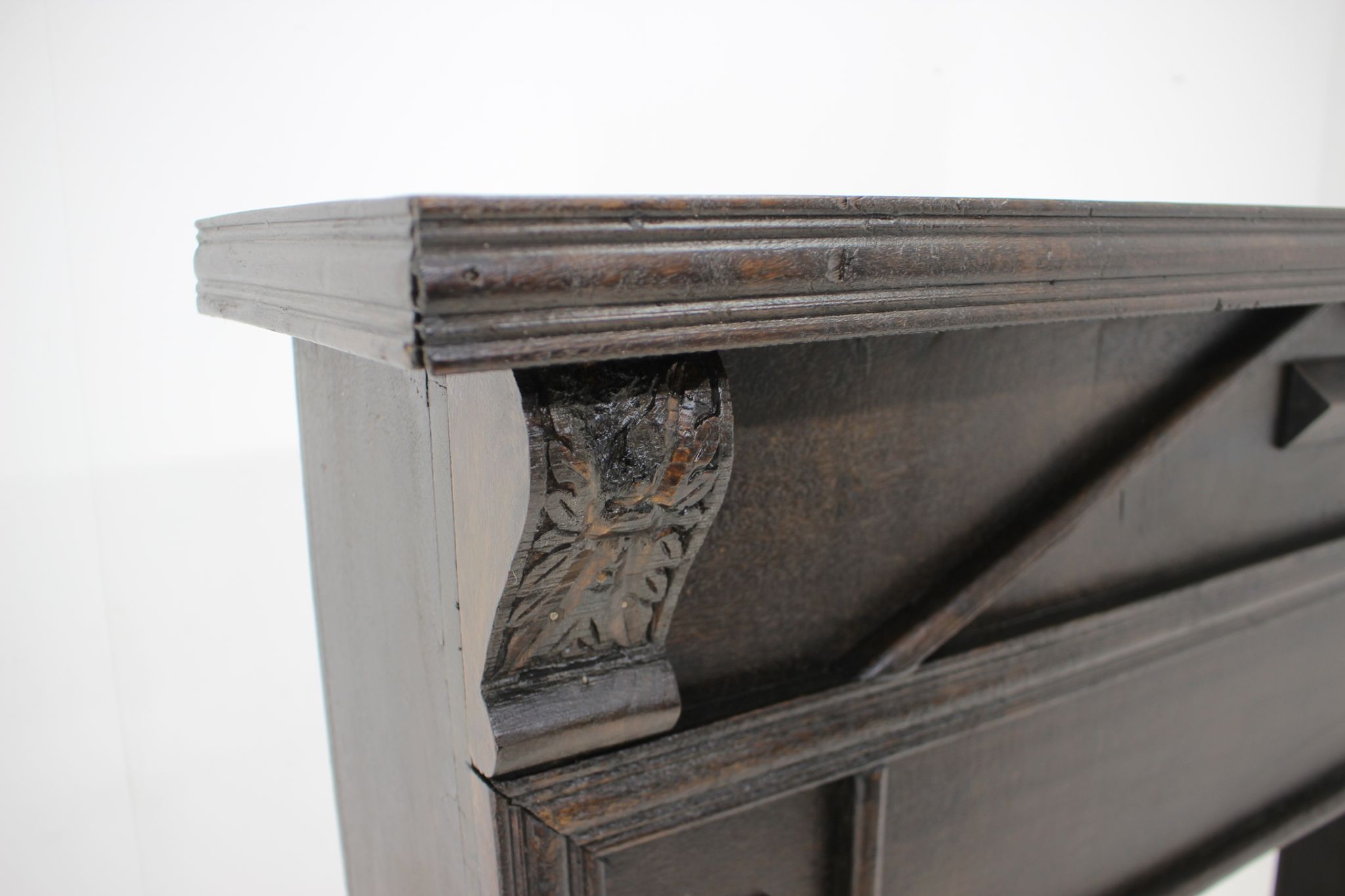 Antique Oak Fireplace Mantel