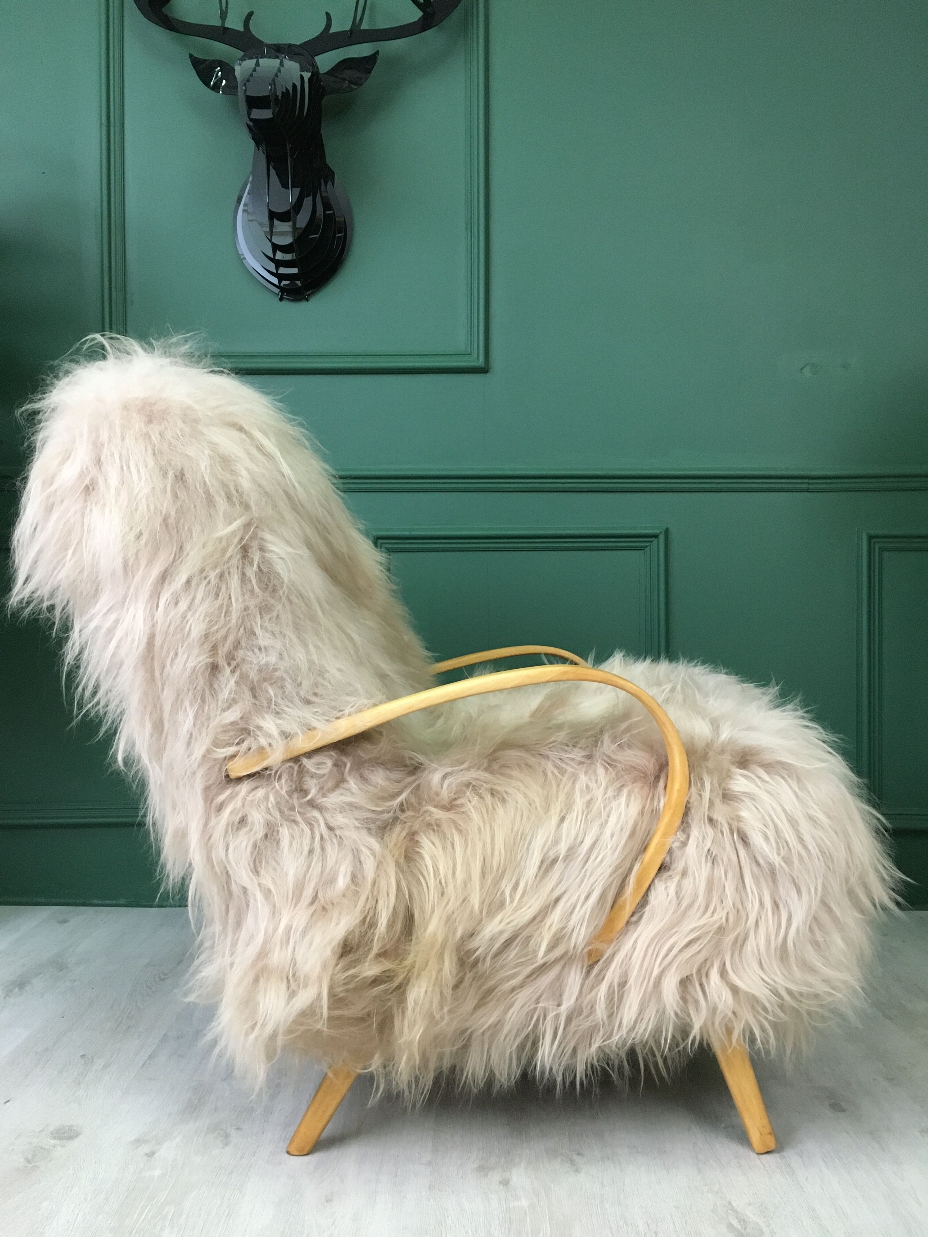 Fauteuil en peau de mouton
