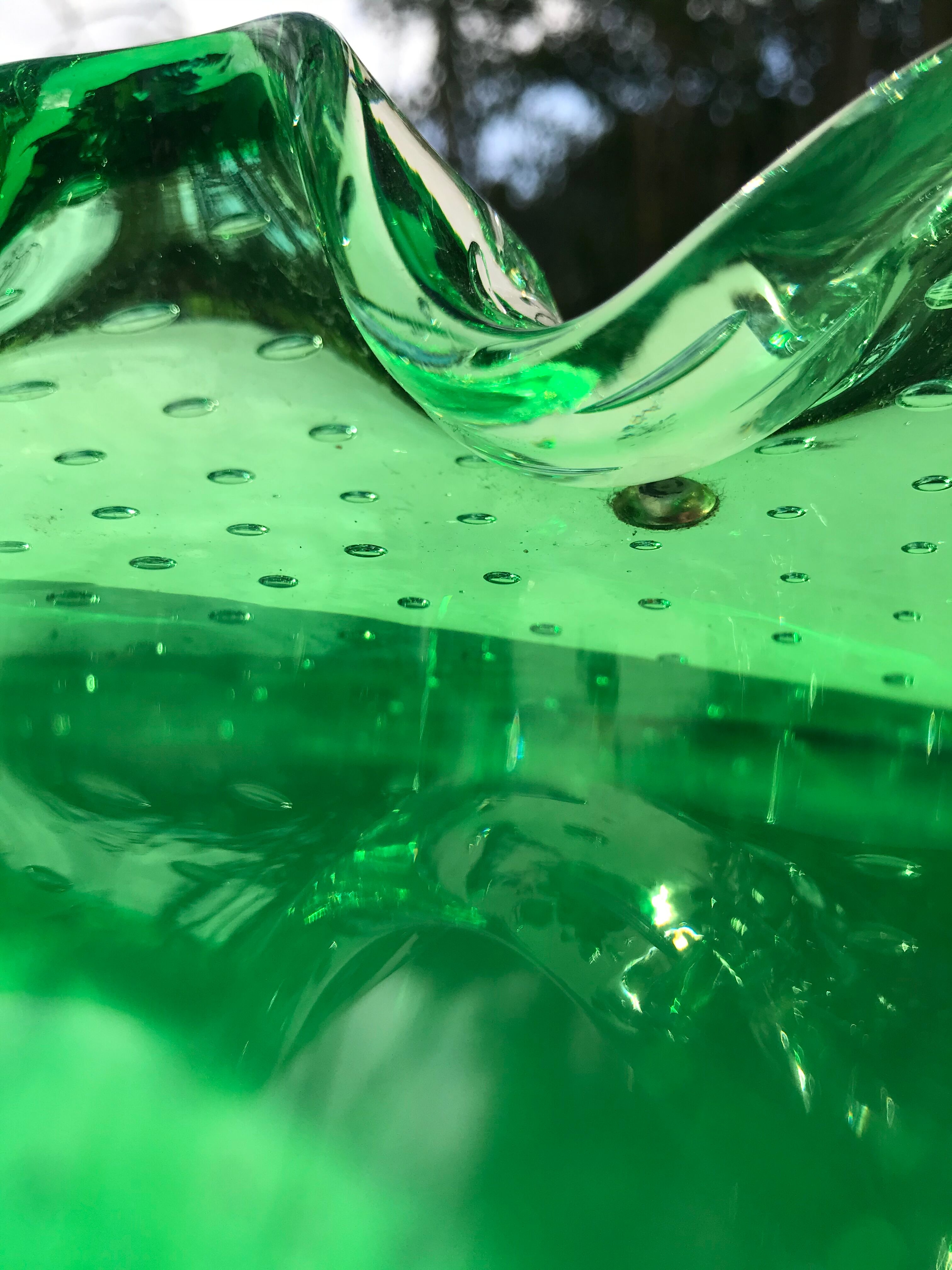 Murano buled glass trinket bowl