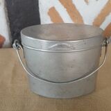 Vintage bowl aluminum ration box