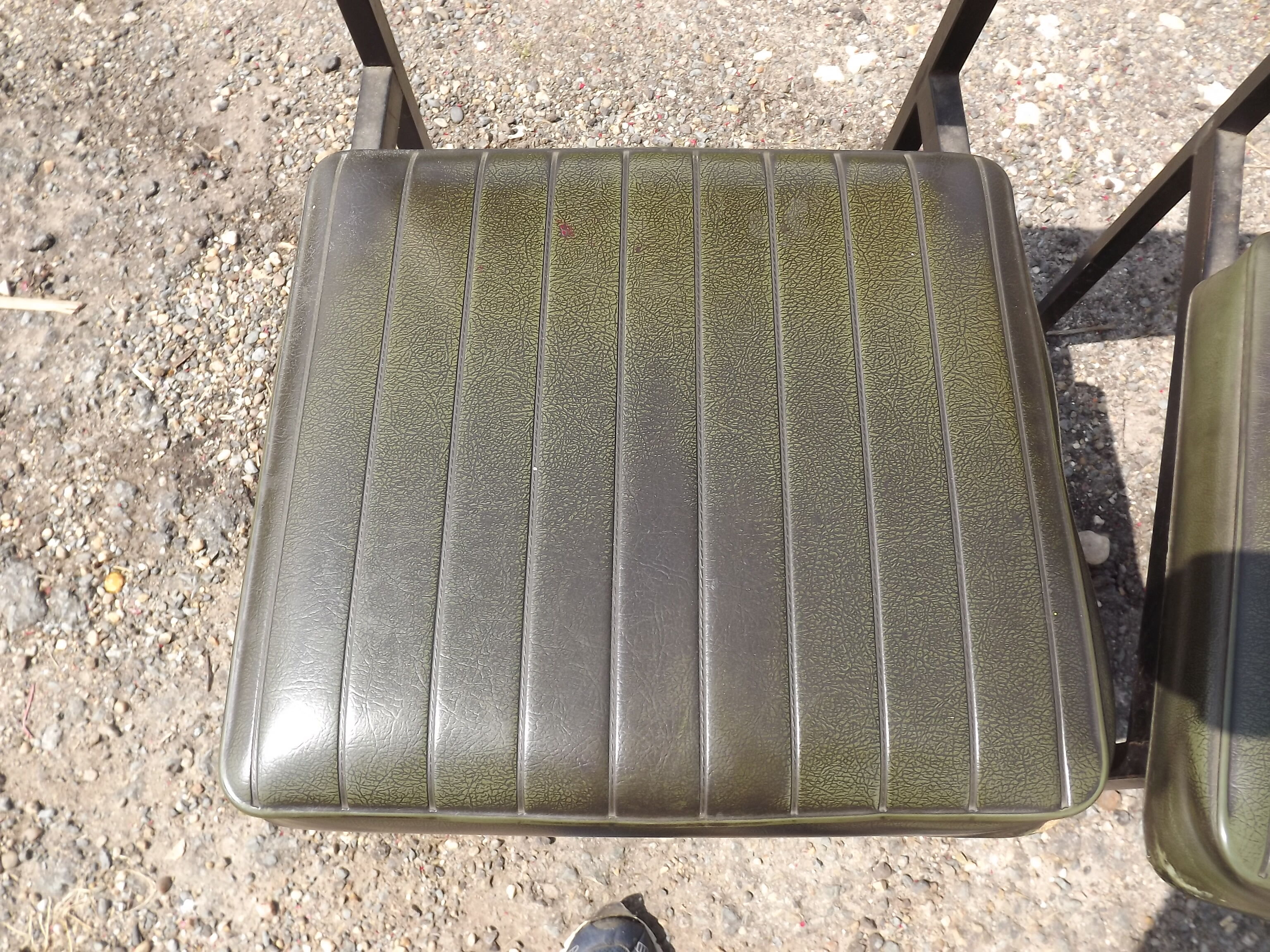 Pair of chairs 60s iron and skai