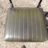 Pair of chairs 60s iron and skai