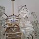 Kinkeldey brass and faceted glass 3-level chandelier, 1960s