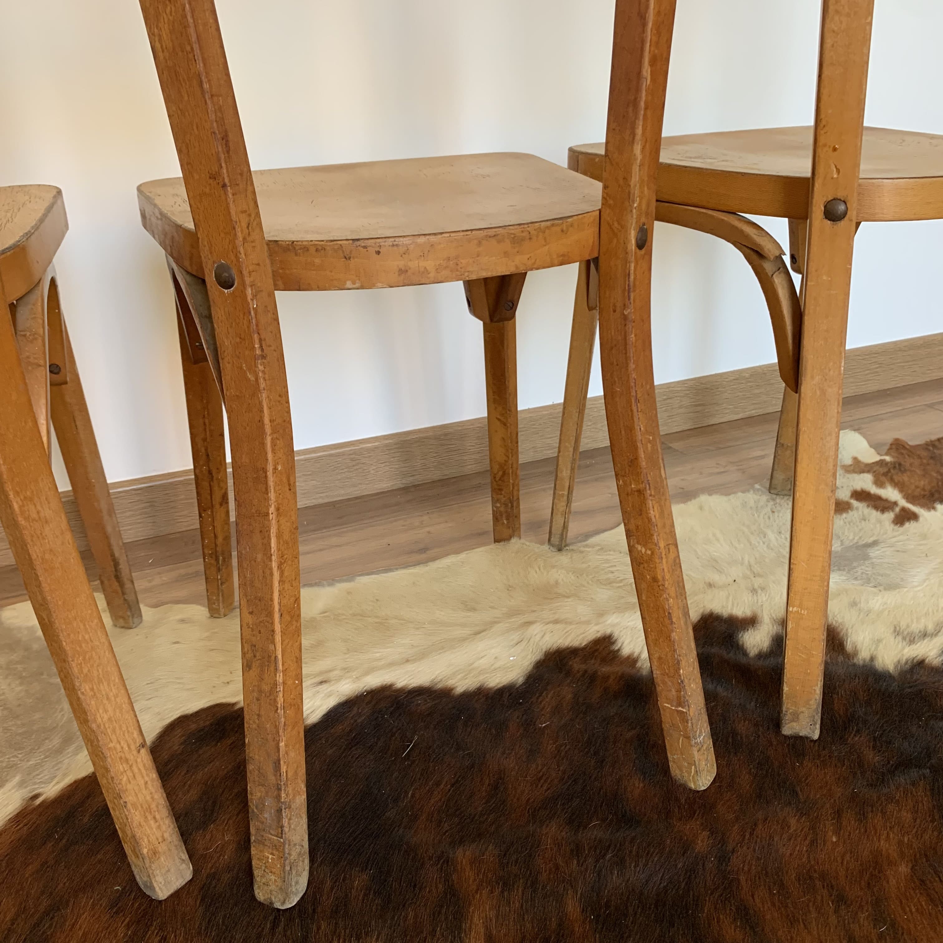 Set of three Baumann chairs