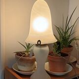 Glass paste mushroom lamp